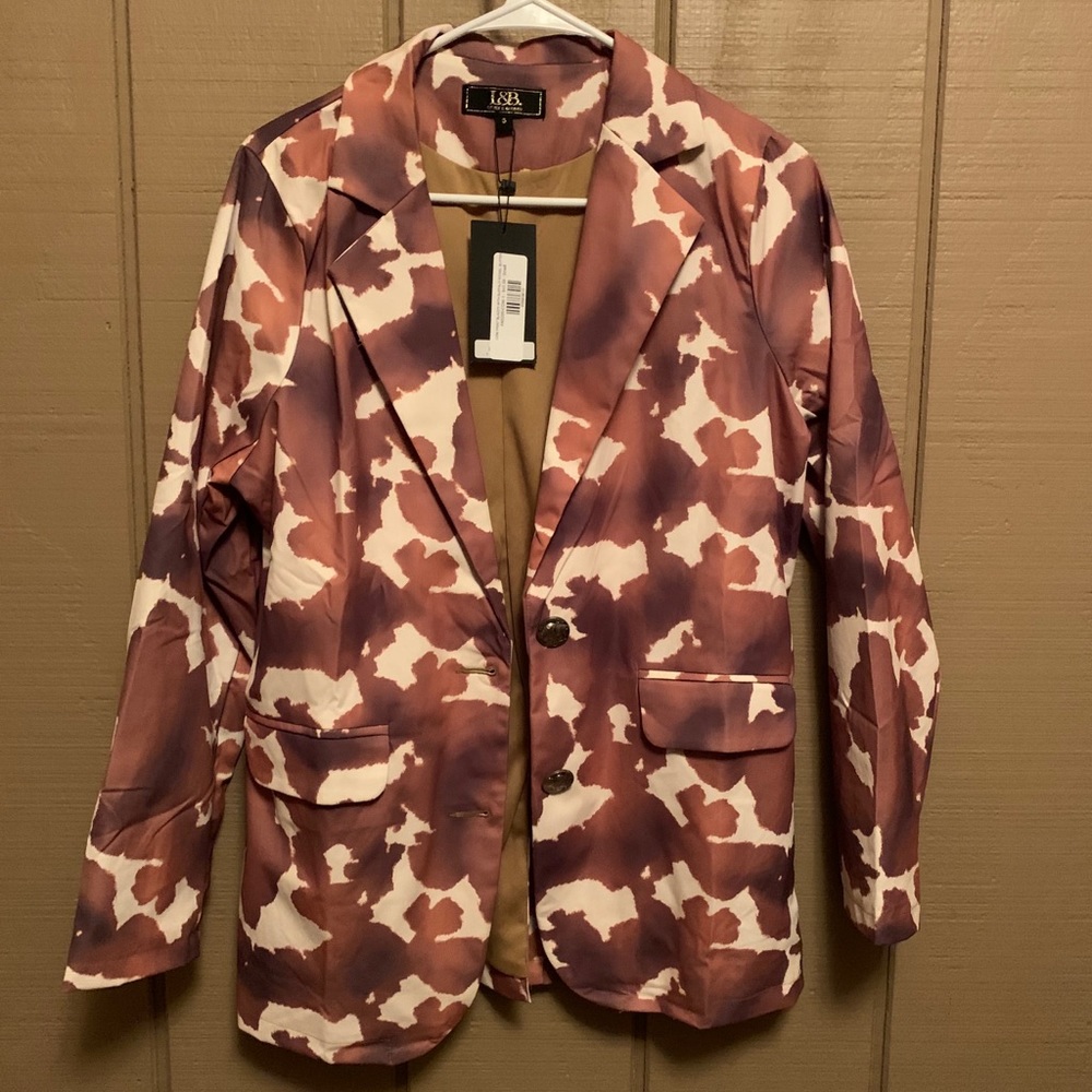 Cow Print Blazer